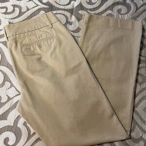 Tommy Hilfiger Chino Pants Women's Size 6 Tan Khaki Cotton Stretch Straight Leg